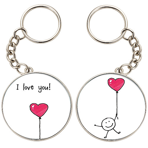 Брелоки парные No Brand 32 мм Разноцветный (2br-52)