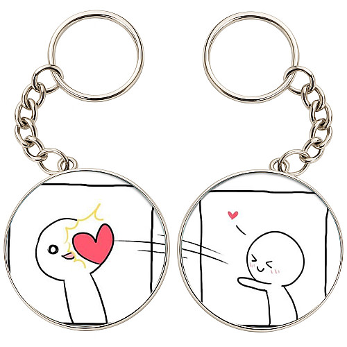 Брелоки парные No Brand 32 мм Разноцветный (2br-56)