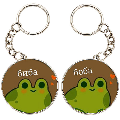 Брелоки парные No Brand 32 мм Разноцветный (2br-57)