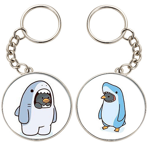 Брелоки парные No Brand 32 мм Разноцветный (2br-59)