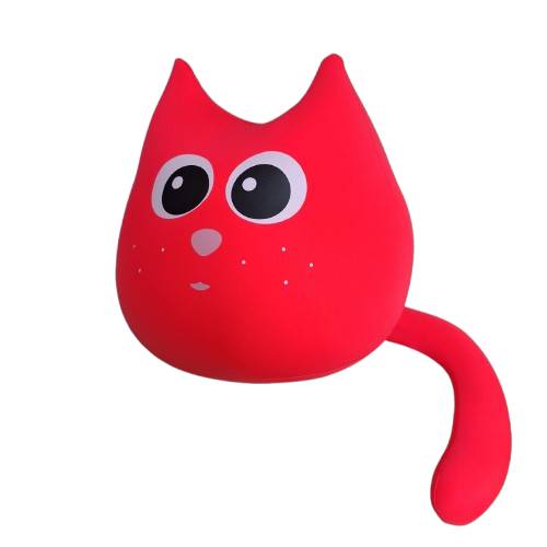М'яка іграшка антистрес Expetro Кіт Персик 30 см Червоний (А252-В/к)
