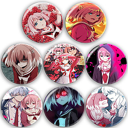 Набір значків No Brand Бездарна Нана 56 мм 8 шт Різнокольоровий (zn-7)