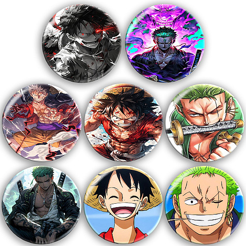 Набір значків No Brand Ван Піс 56 мм 8 шт Різнокольоровий (zn-11)