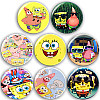 Набір значків No Brand Губка Боб 56 мм 8 шт Різнокольоровий (zn-12)
