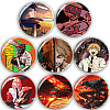 Набір значків No Brand Людина-бензопила 56 мм 8 шт Різнокольоровий (zn-26)