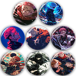 Набір значків No Brand Магічна битва 56 мм 8 шт Різнокольоровий (zn-28)