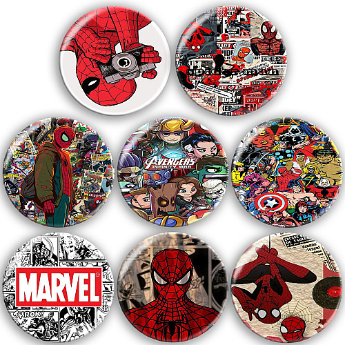Набір значків No Brand Марвел 56 мм 8 шт Різнокольоровий (zn-29)