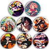 Набір значків No Brand Наруто 56 мм 8 шт Різнокольоровий (zn-34)
