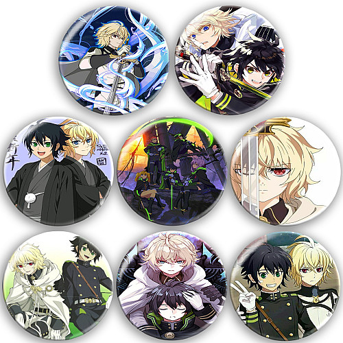 Набір значків No Brand Останній серафим 56 мм 8 шт Різнокольоровий (zn-343)