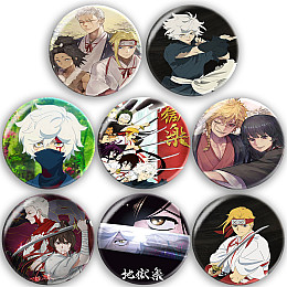 Набір значків No Brand Адський рай 56 мм 8 шт Різнокольоровий (zn-36)