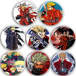 Набір значків No Brand Триган 56 мм 8 шт Різнокольоровий (zn-46)