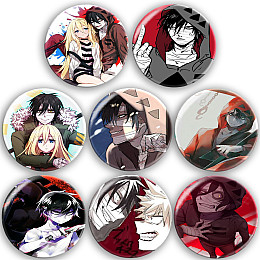 Набір значків No Brand Ангел кровопролиття 56 мм 8 шт Різнокольоровий (zn-50)