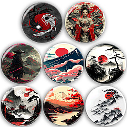 Набір значків No Brand Японія 56 мм 8 шт Різнокольоровий (zn-51)