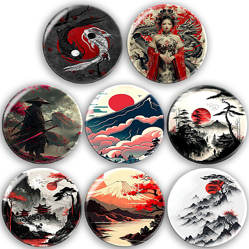 Набір значків No Brand Японія 56 мм 8 шт Різнокольоровий (zn-51)