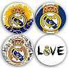Набір значків No Brand Real Madrid футбольна команда 56 мм 4 шт Різнокольоровий (zn-61)