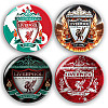 Набір значків No Brand Liverpool футбольна команда 56 мм 4 шт Різнокольоровий (zn-64)