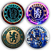 Набір значків No Brand Chelsea футбольна команда 56 мм 4 шт Різнокольоровий (zn-65)