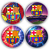 Набір значків No Brand Barcelona футбольна команда 56 мм 4 шт Різнокольоровий (zn-66)