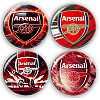 Набір значків No Brand Arsenal футбольна команда 56 мм 4 шт Різнокольоровий (zn-67)