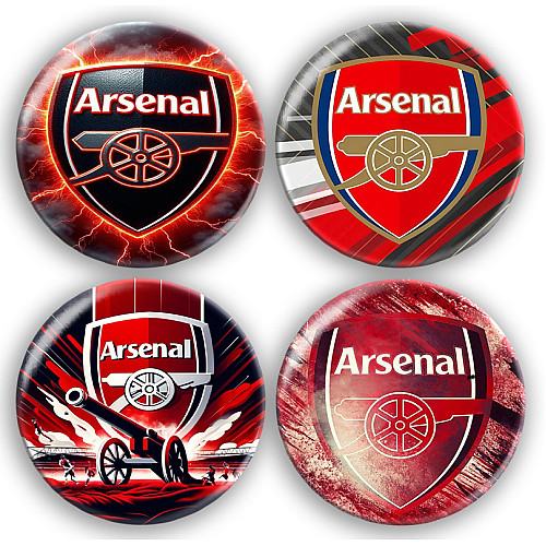 Набір значків No Brand Arsenal футбольна команда 56 мм 4 шт Різнокольоровий (zn-67)
