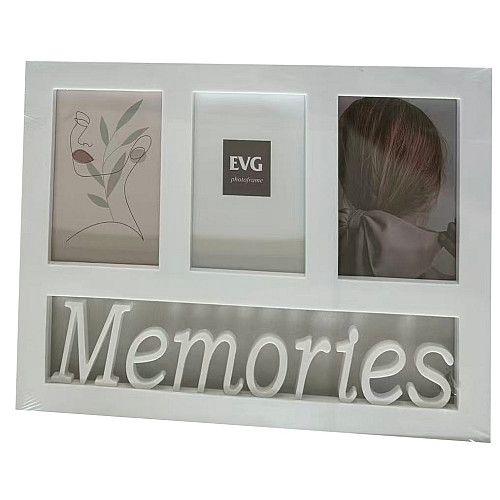 Мультирамка EVG INNO ZB-3ME-2837 Collage 3 28х37х1.5 см White (6884598)