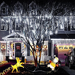 Светодиодная LED-гирлянда-сосульки для фасада и улицы No Brand 50 см Белый холодный (2104618854)