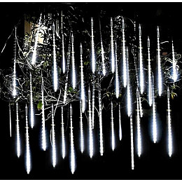 Светодиодная LED-гирлянда-сосульки для фасада и улицы No Brand 50 см Белый холодный (2104618854)