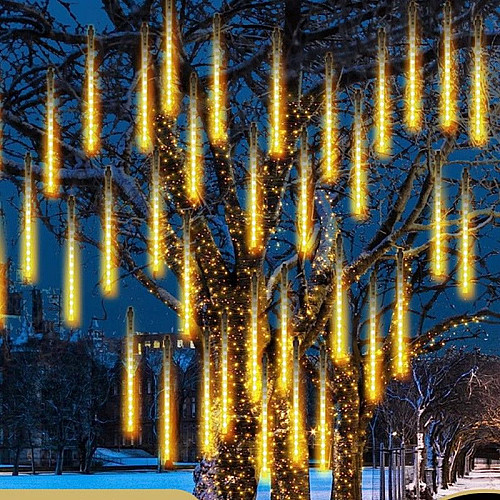 Светодиодная LED-гирлянда-сосульки для фасада и улицы No Brand 50 см Белый теплый (2104618855)