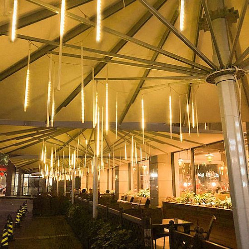 Светодиодная LED-гирлянда-сосульки для фасада и улицы No Brand 50 см Белый теплый (2104618855)