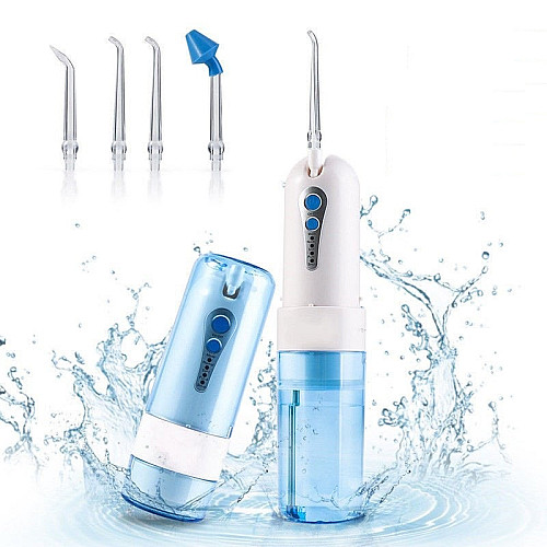 Ирригатор портативный для ухода за полостью рта Power Floss PR40V original Голубой