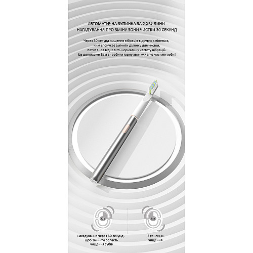 Электрическая зубная щетка MIR QX-8 Home&Travel Collection Space Gray