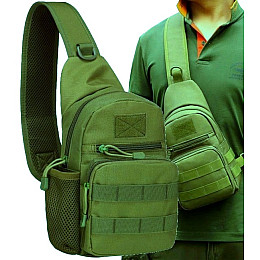 Тактична армійська чоловіча сумка-слинг Survival Хакі (5904555954359)