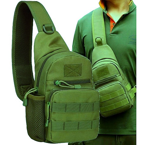 Тактична армійська чоловіча сумка-слинг Survival Хакі (5904555954359)