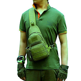 Тактична армійська чоловіча сумка-слинг Survival Хакі (5904555954359)