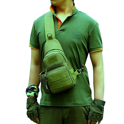 Тактична армійська чоловіча сумка-слинг Survival Хакі (5904555954359)