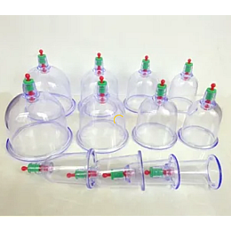 Вакуумные банки XK 12 штук для массажа от целлюлита для домашней терапии с насосом