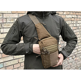 Сумка-кобура M-TAC наплечна з липучкою Olive