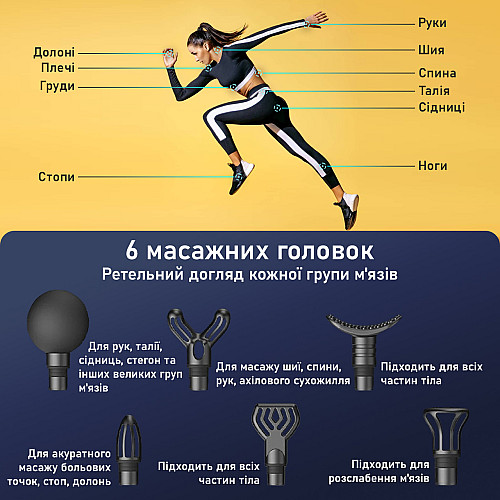 Ручной портативный массажер для тела No Brand 20 скоростей