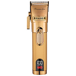 Беспроводная машинка для стрижки волос с дисплеем MAGIO МG-587 титан Gold