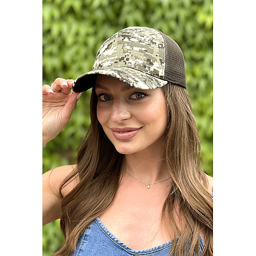 Однотонна кепка-тракер (1372-2) Braxton піксель 56-60