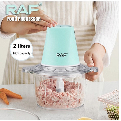 Кухонний подрібнювач чоппер RAF R-7011 2L 600 Вт Бірюзовий