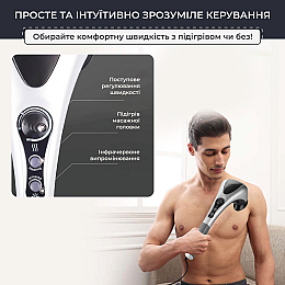 Ручной антицеллюлитный массажер No Brand с 2 насадками