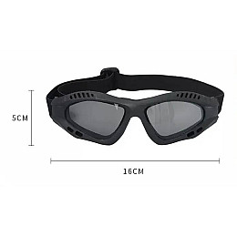 Тактичні окуляри Tactical Glasses захисні вентильовані зі змінними лінзами Чорний (TG-B)