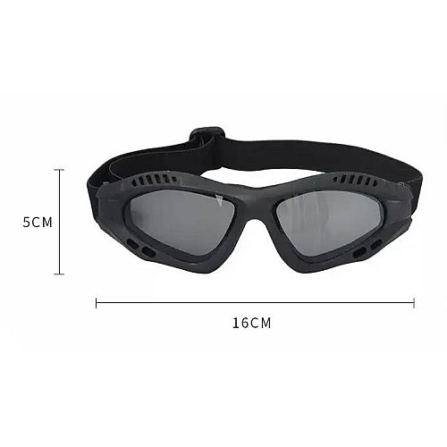 Тактичні окуляри Tactical Glasses захисні вентильовані зі змінними лінзами Чорний (TG-B)