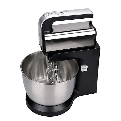 Миксер стационарный RAF R.6652 с металлической чашей 3.5L 1000W Silver-Black (3_03498)