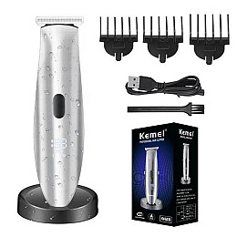 Машинка для стрижки волос Kemei KM-6038 аккумуляторная Silver (3_03523)