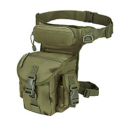 Сумка тактична на стегно Aokali Outdoor A90 30х22 см Зелена 5358-63124