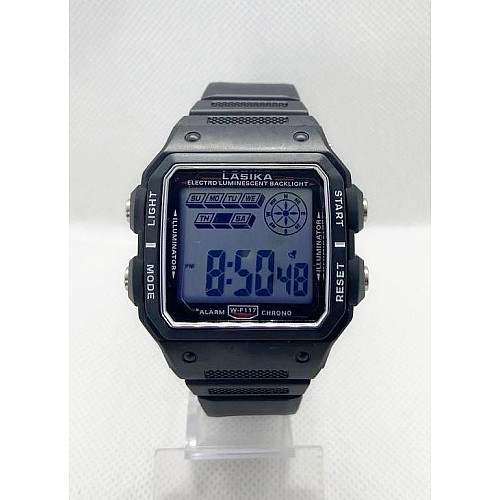 Часы наручные спортивные влагостойкие Lasika Sports W-F117 Черные (IBW877B)