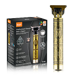 Триммер аккумуляторный для бороды и волос RAF R.482 5W Gold (3_03749)