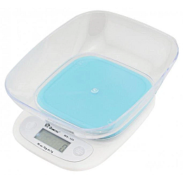 Електронні кухонні ваги Domotec MS-125 з чашею 7 кг Blue